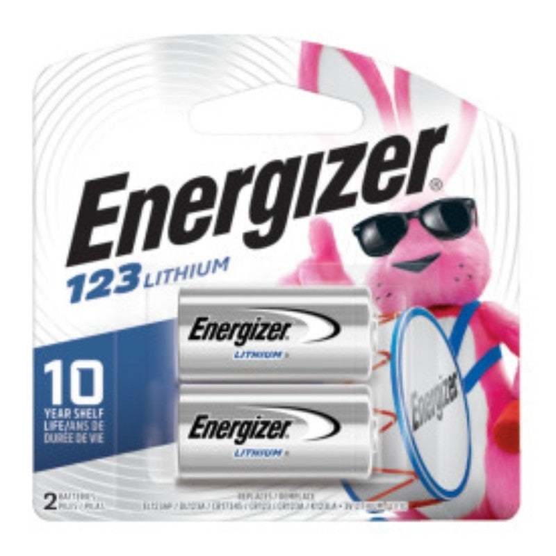 Energizer EL123AP Series EL123APB2 Battery, 3 V Battery, 1500 mAh, Manganese Dioxide, Lithium