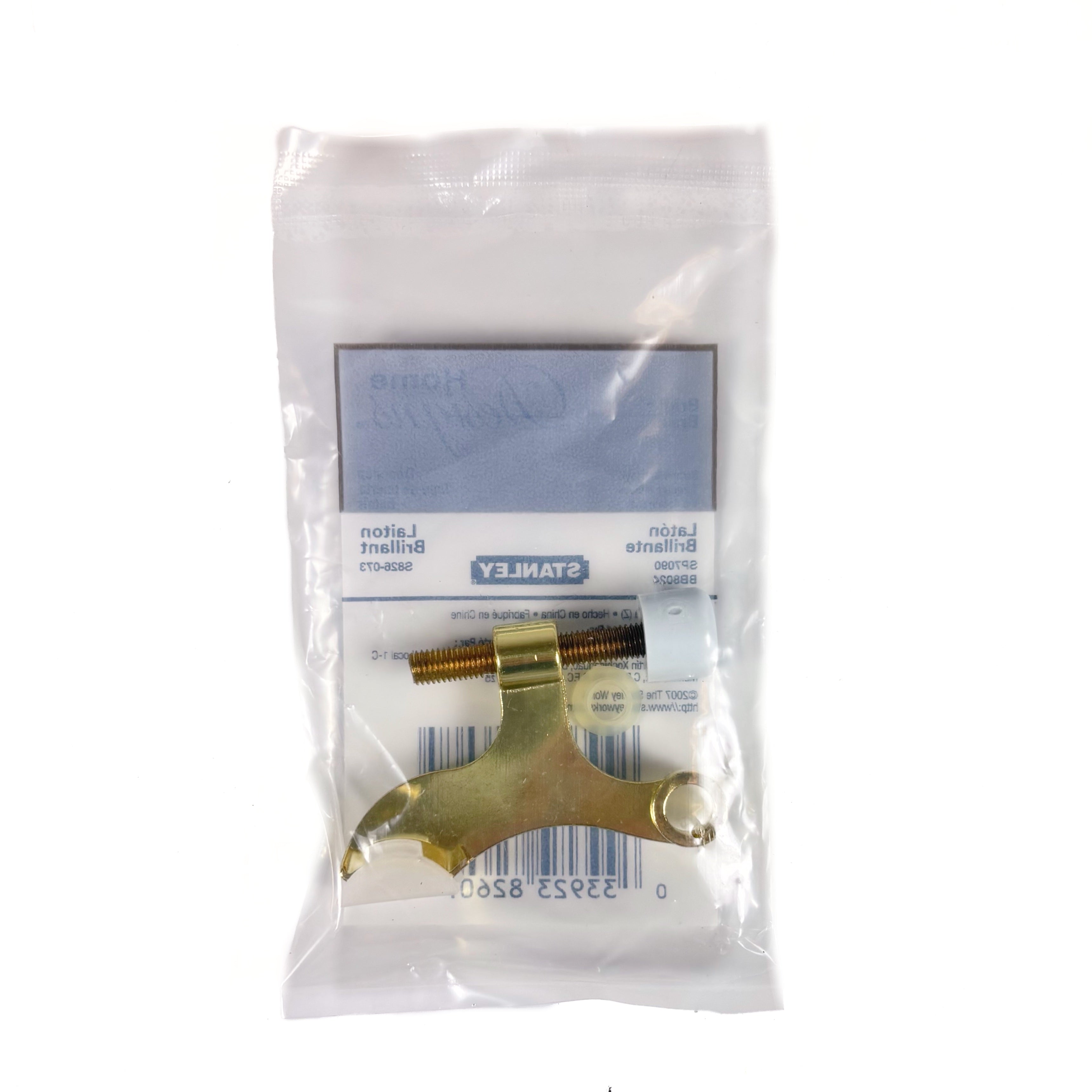 Contoured Hinge Pin Door Stop Polished Brass (POS)