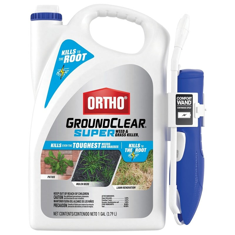 Ortho GroundClear 4652705 Super Weed and Grass Killer, Liquid, Light Yellow, 1 gal Jug