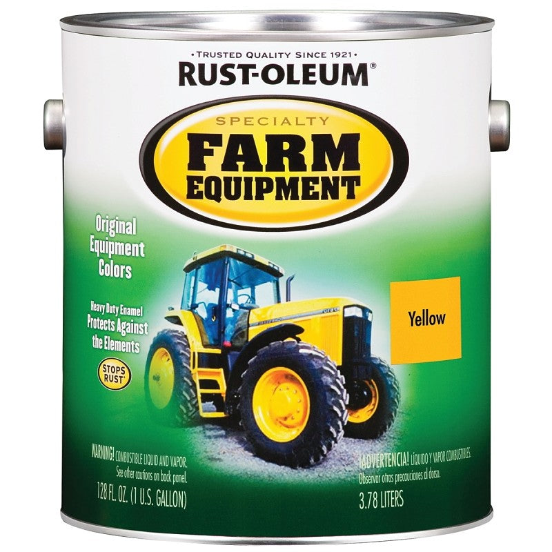 RUST-OLEUM SPECIALTY 7449402 Farm Equipment Enamel, Caterpillar Yellow, 1 gal Can (Pack of 2)