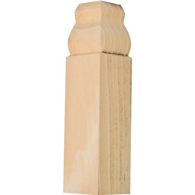 Waddell IBTB32 Trim Block Moulding, 4-1/2 in L, 1-1/8 in W, 1-1/8 in Thick