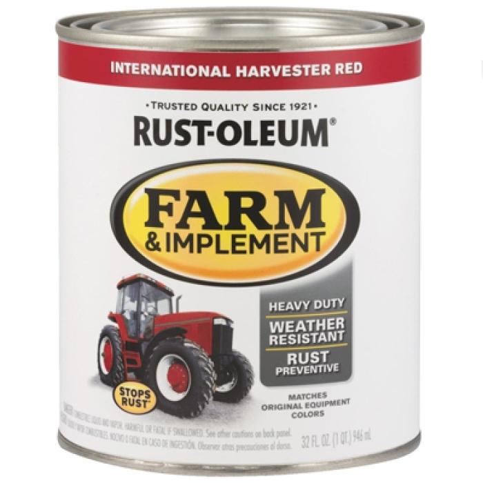 RUST-OLEUM SPECIALTY 7466502 Farm Equipment Enamel, International Red, 1 qt Can