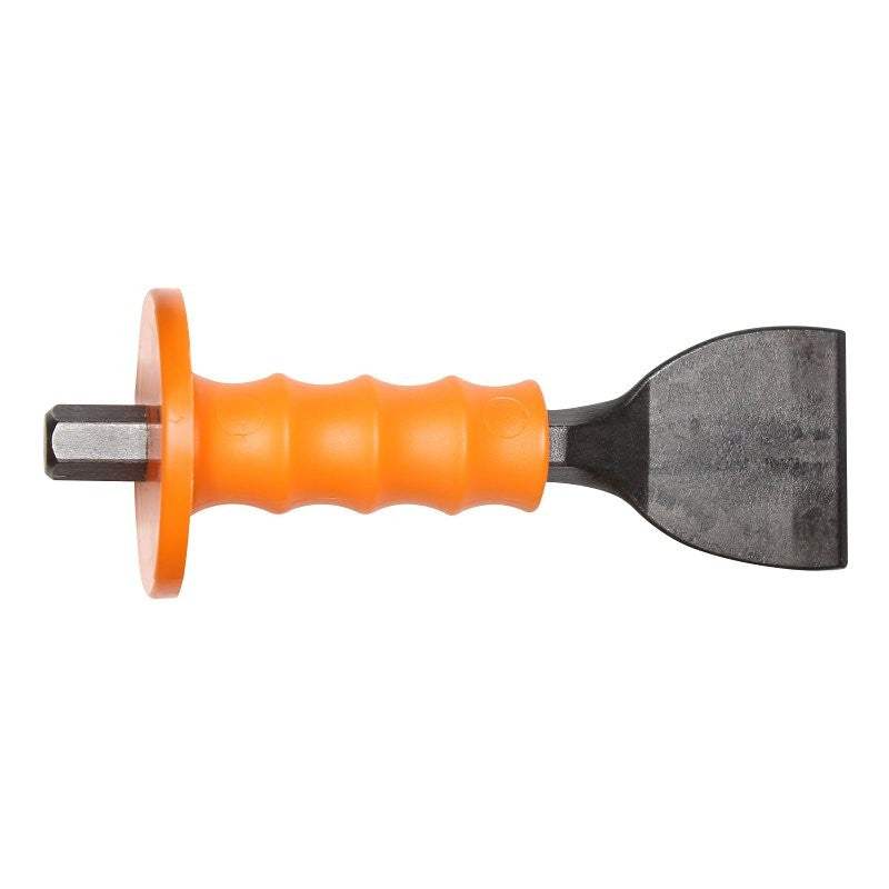 Mayhew 94505 Handguarded Electrician's Chisel, 2-3/4 in Tip, 9 in OAL, High-Carbon Molybdenum Steel Blade