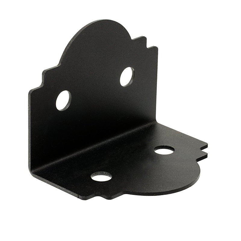 Simpson Strong-Tie Mission APA6 90 deg Angle, 3-1/2 in W, 3-3/4 in D, 5 in H, Steel, Black, Powder-Coated (Pack of 12)