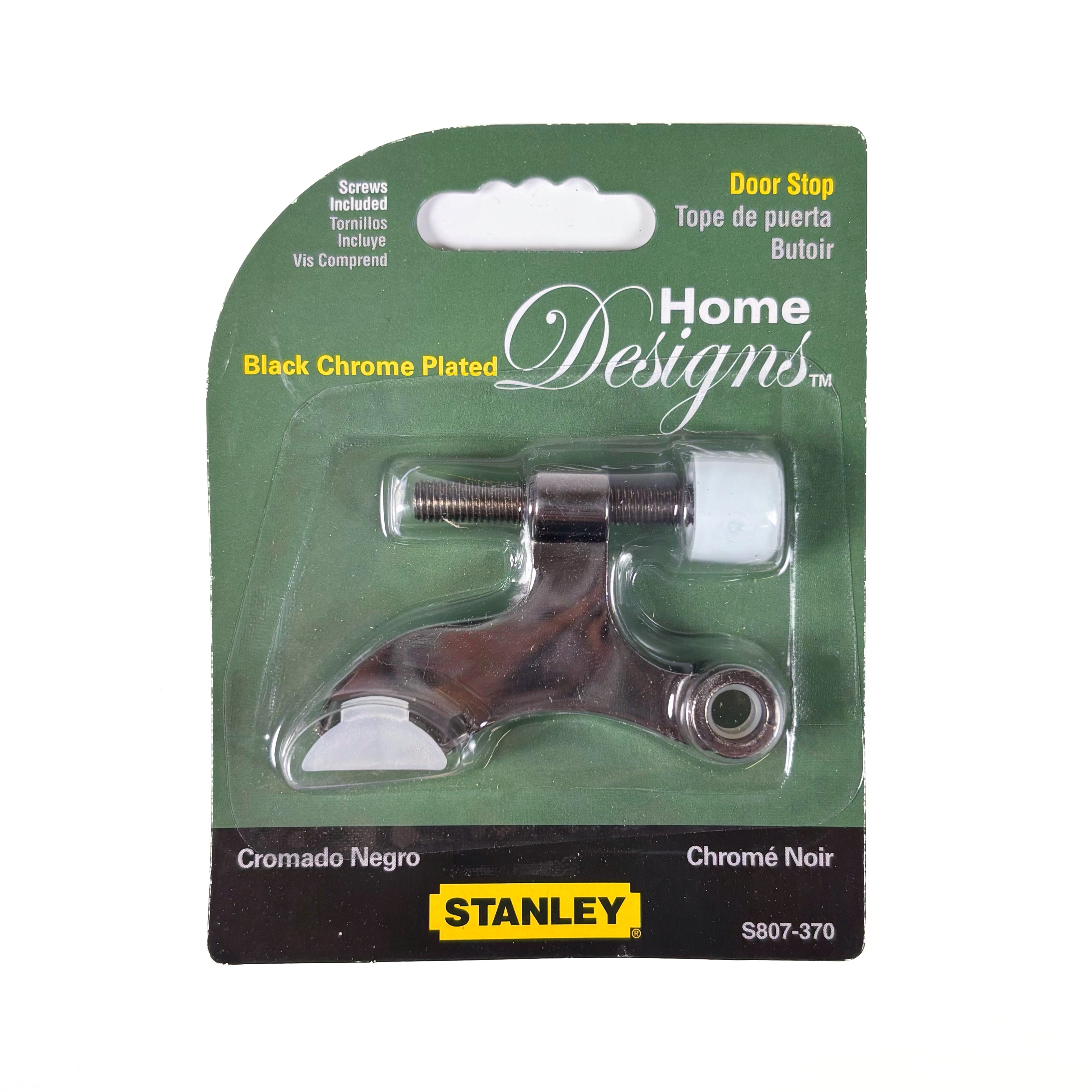Contoured Hinge Pin Door Stop Black Chrome (POS)