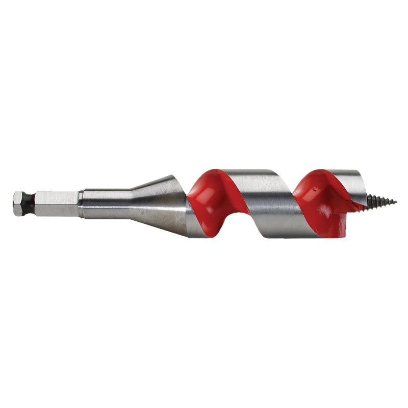 Milwaukee 48-13-1253 Ship Auger Bit, 1-1/4 in Dia, 6 in OAL, Wide Flute, 7/16 in Dia Shank, Hex Shank