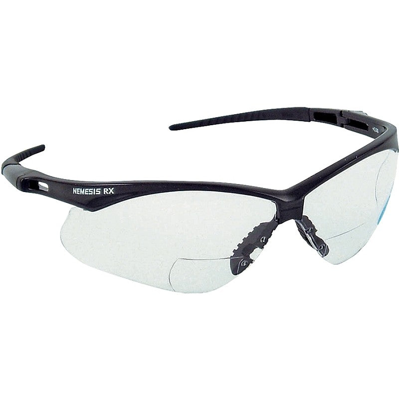 Jackson Safety 28624 Safety Glasses, Universal Lens, Hard-Coated Lens, Polycarbonate Lens, Wraparound Frame, Clear Frame