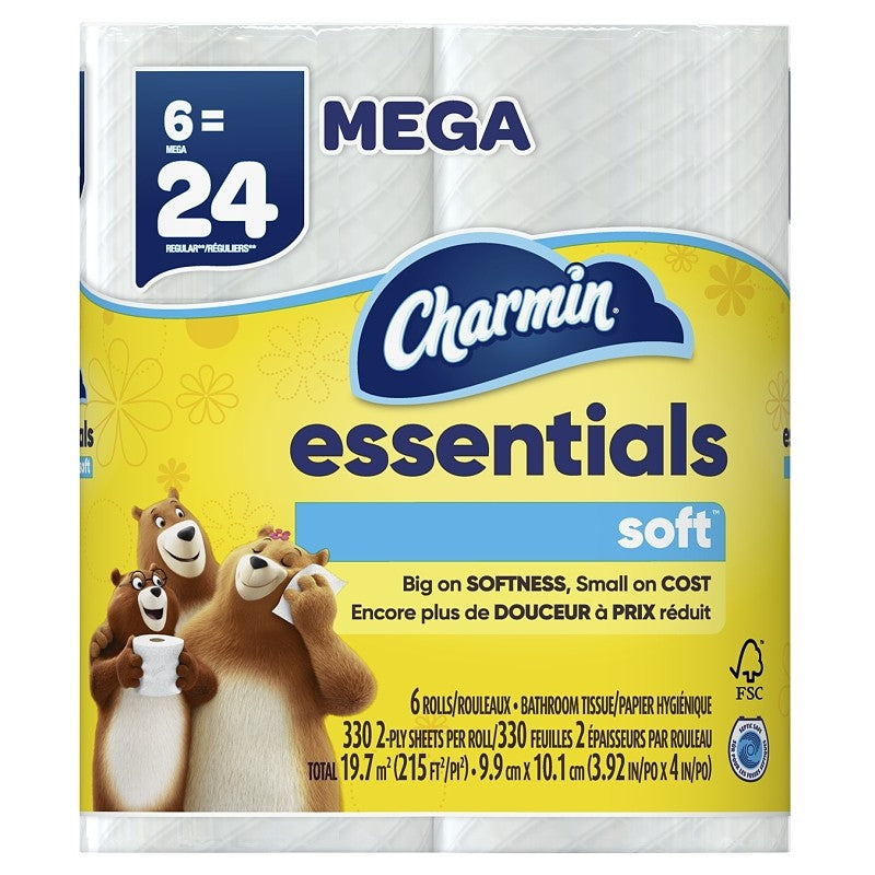 Charmin Essentials Soft 60251 Toilet Paper, Paper (Pack of 3)