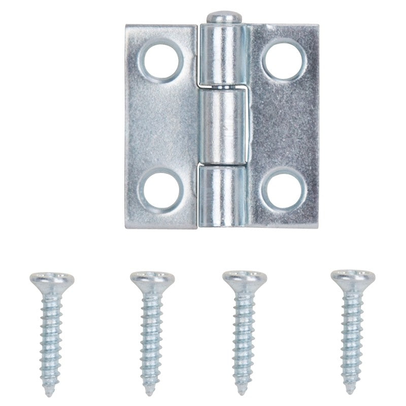 ProSource LR-052-PS Utility Hinge, Steel, Zinc, Removable Pin, 180 deg Range of Motion, Full Mortise Mounting