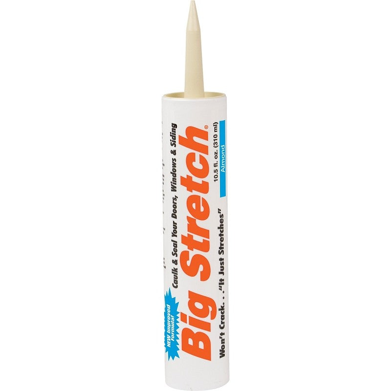 Sashco 10002 Caulk, Almond,-30 to 250 deg F, 10.5 oz, Cartridge (Pack of 12)