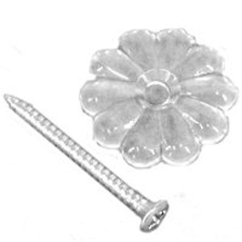 US Hardware D-140B Rosette Button, 1-1/8 in, Plastic, 24 BAG, Clear