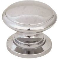 Traditional Classicabinet Knob With Backplate Polished Chrome