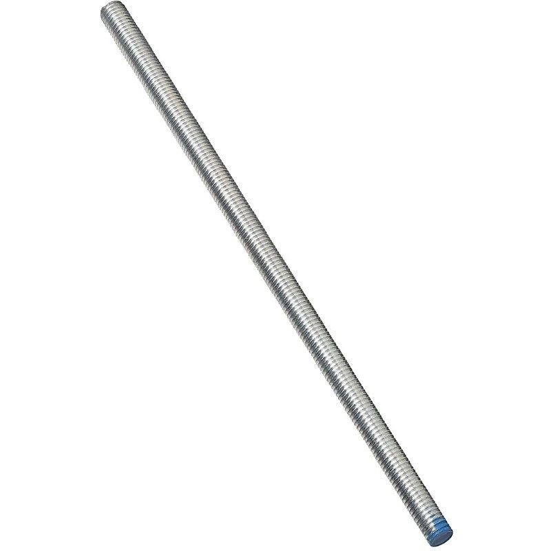 National Hardware N179-358 Threaded Rod, 1/2-13 Thread, 12 in L, A Grade, Steel, Zinc, UNC Thread