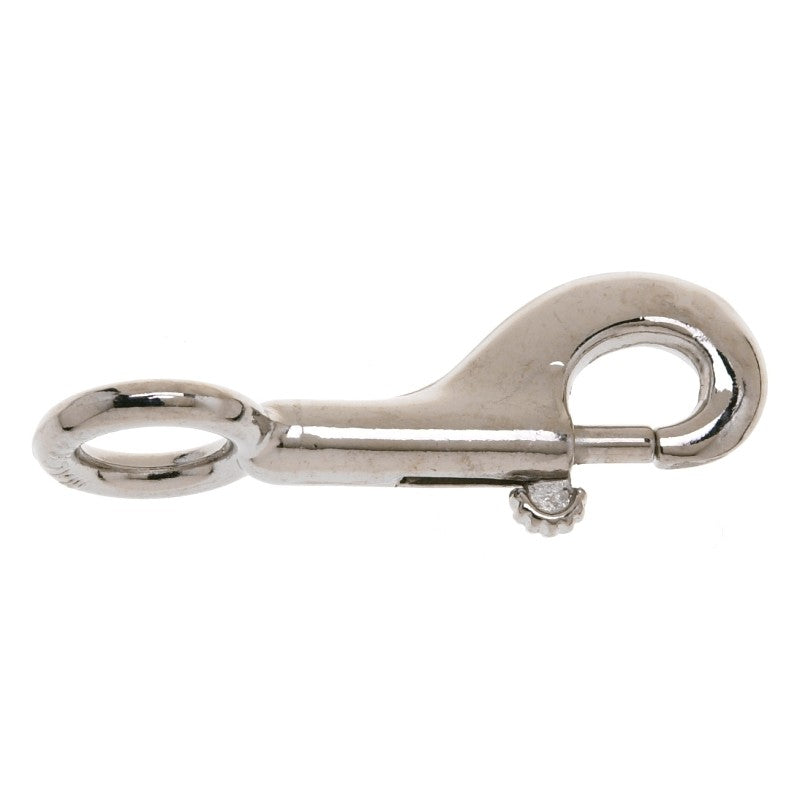 Campbell T7615202 Round Eye Bolt Snap, 5/8 in, 90 lb Working Load, Zinc, Nickel-Plated