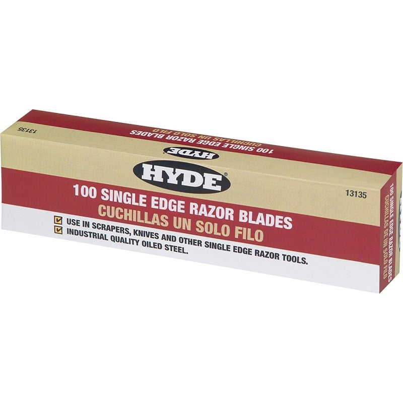 Hyde 13135 Blade, Razor, 1-Edge Blade, 3/4 in W Blade, Steel Blade