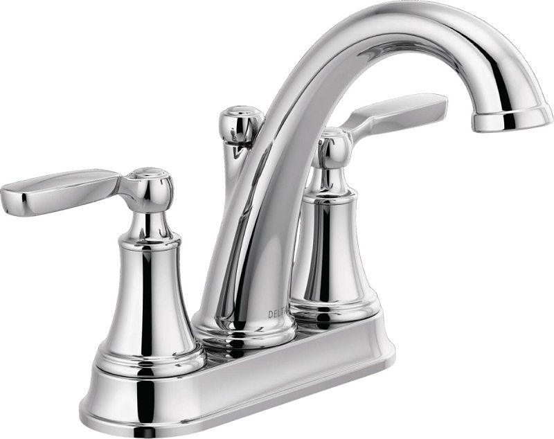 Delta WOODHURST Series 2532LF-MPU Centerset Bathroom Faucet, 1.2 gpm, 2-Handle, 3-Faucet Hole, Metal
