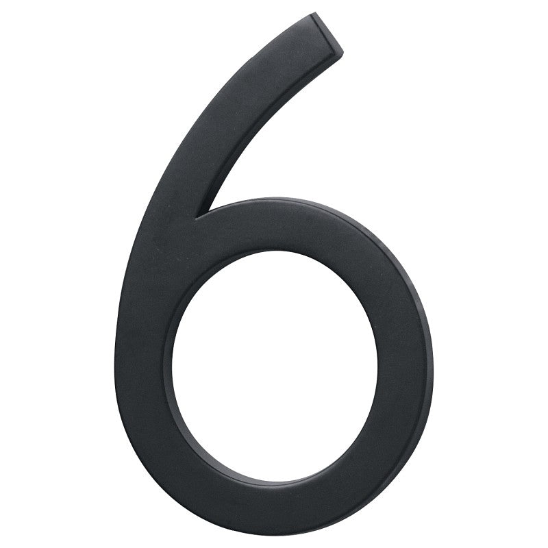 Hy-Ko FM-6 Architectural Series FM-6/6 House Number, Character: 6, 6 in H Character, Black Character (Pack of 3)