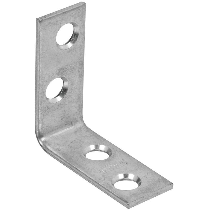 National Hardware 115BC Series N266-304 Corner Brace, 1-1/2 in L, 5/8 in W, Steel, Zinc, 0.08 Thick Material