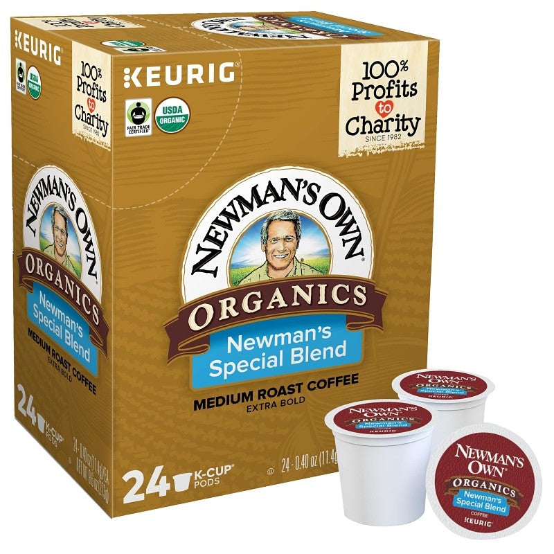 Newman's Own 5000351721 Coffee K-Cup Pod, Special Blend, Caffeine, Medium Roast, Box (Pack of 4)