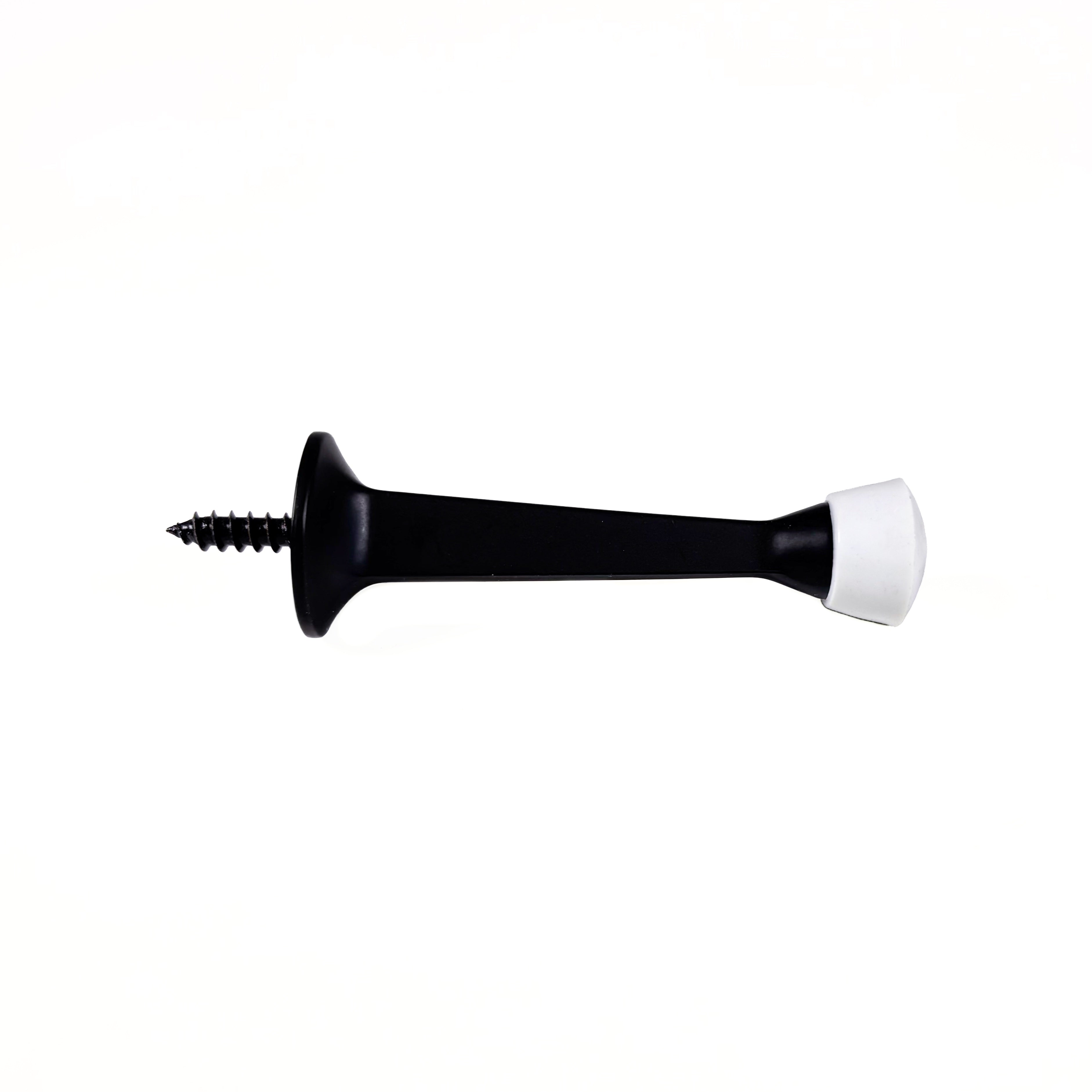 3 Inch Matte Black Square Taper Door Stop