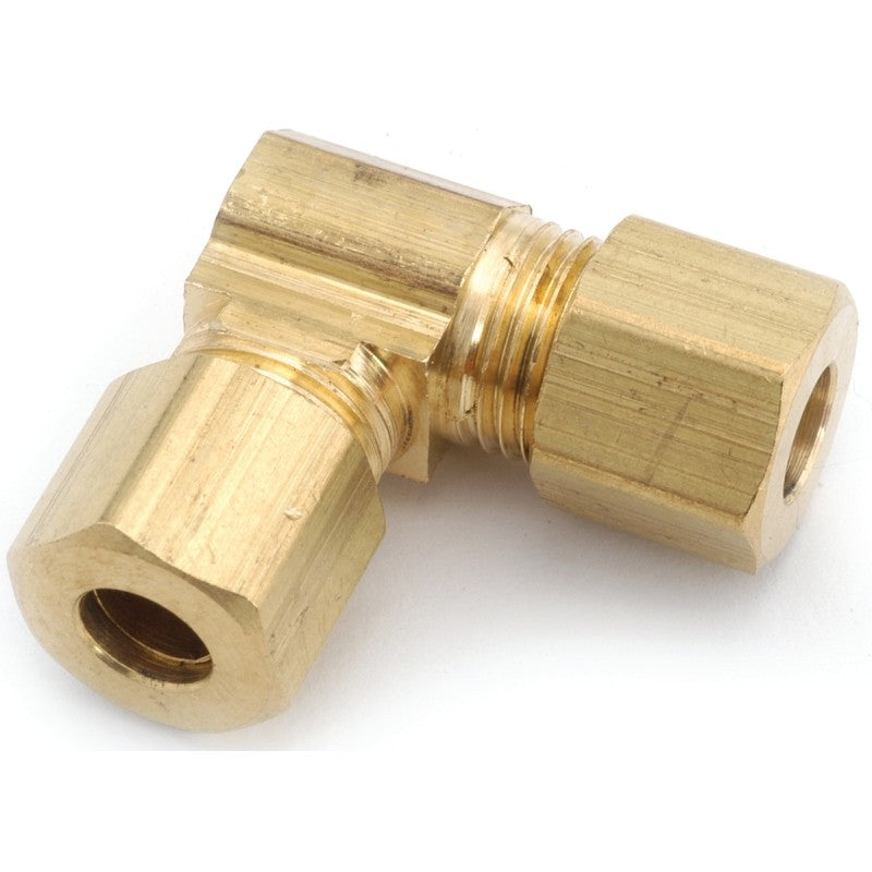 Anderson Metals 750065-05 Tube Union Elbow, 5/16 in, 90 deg Angle, Brass, 300 psi Pressure
