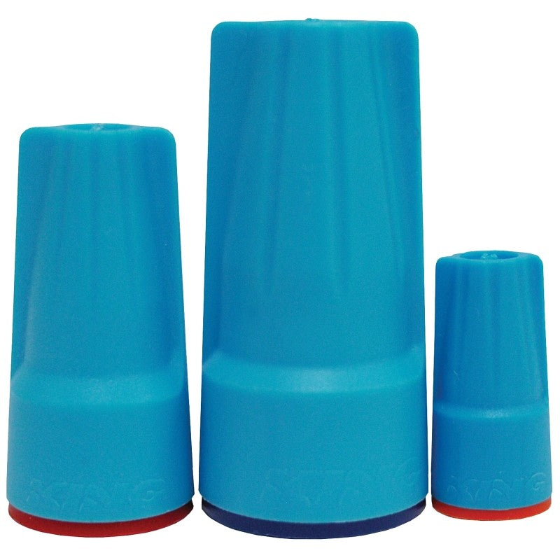 King Innovation Dryconn Series 62310 Wire Connector, Aqua Blue, 14 to 6 AWG Wire, Copper Contact, 3/Pk