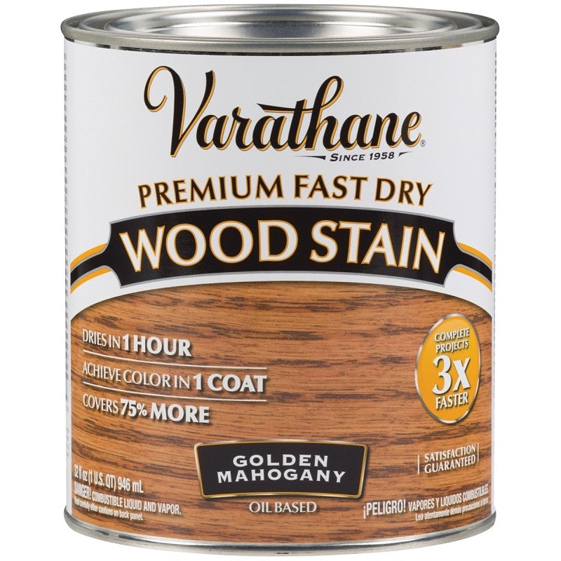 Varathane 262014 Wood Stain, Golden Mahogany, Liquid, 1 qt, Can (Pack of 2)