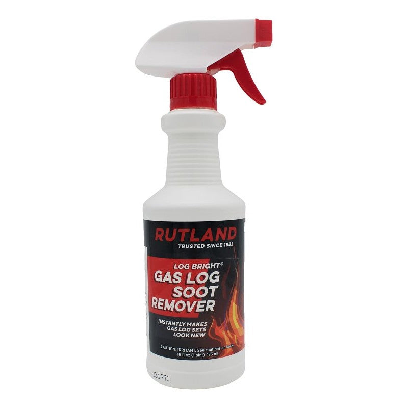 Rutland Log Bright 570-6 Gas Log Soot Remover, Liquid, Clear, 16 oz, Bottle (Pack of 6)