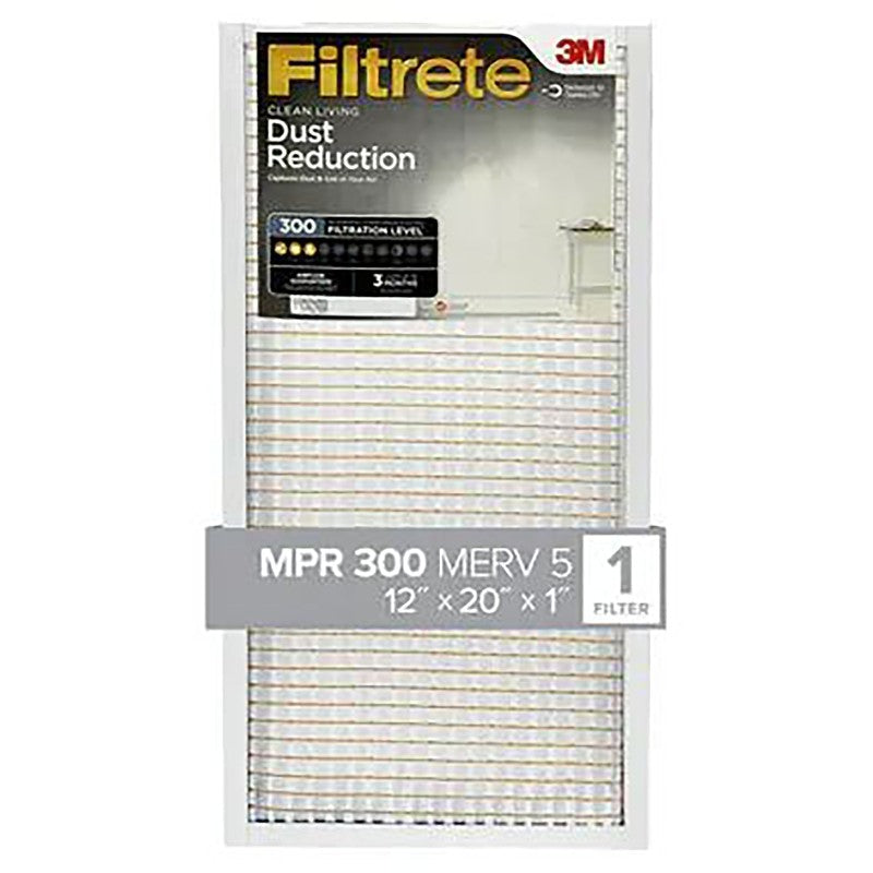 Filtrete 319-4 Air Filter, 20 in L, 12 in W, 5 MERV, 300 MPR (Pack of 4)