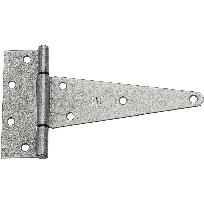 National Hardware N129-502 T-Hinge, 8 in H Frame Leaf, Steel, Galvanized, 60 lb