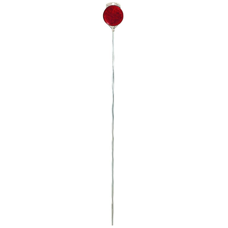 Hy-Ko DM100R36 Driveway Marker, Rod Mounting, Red Reflector, Aluminum Post (Pack of 24)