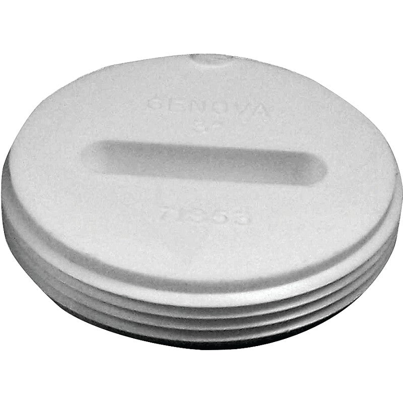 Canplas 193063 Toe Saver Floor Plug, 3 in, MNPT, PVC, White