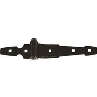 Ornamental Post Strap Hinge 12 Inch Black 2 Pack