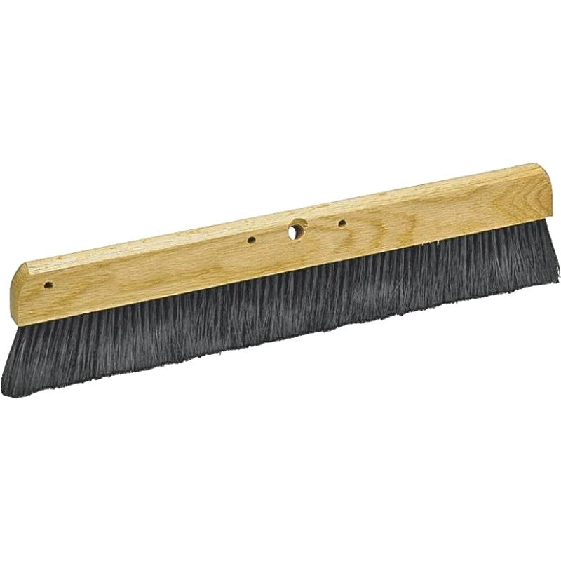 Marshalltown 830 Concrete Broom, 24 in OAL, Polypropylene Bristle, Black Bristle, Wood Handle
