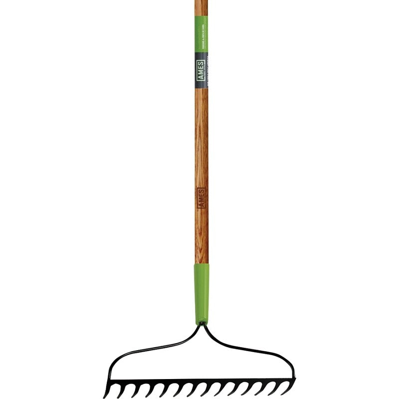 Ames 2825300 Bow Rake, 2-3/4 in L Head, 15-3/4 in W Head, 16-Tine, Steel Tine, Steel Head, 57-1/2 in L Handle