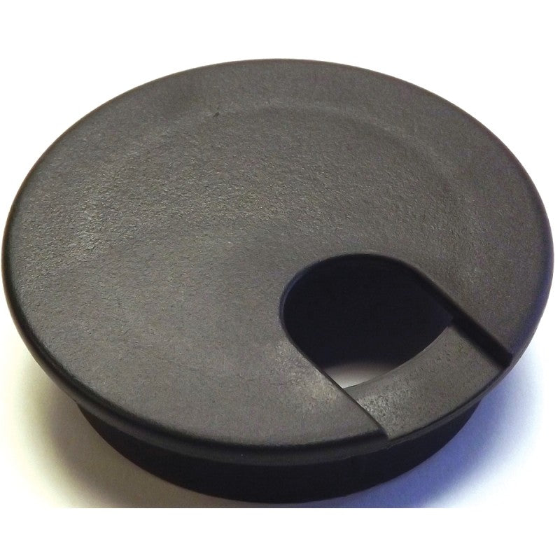 Jandorf 61607 Desk Grommet, 2-1/2 in Dia Cable, Polystyrene, Black