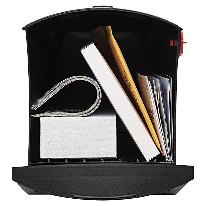 Gibraltar Mailboxes Patriot Series GMB505B01 Rural Mailbox, 1000 cu-in Capacity, Plastic, 8.4 in W, 20-1/2 in D, Black