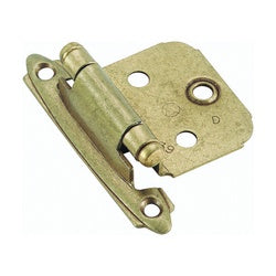 Variable Overlay Cabinet Hinges In Burnished Brass 2 Pack