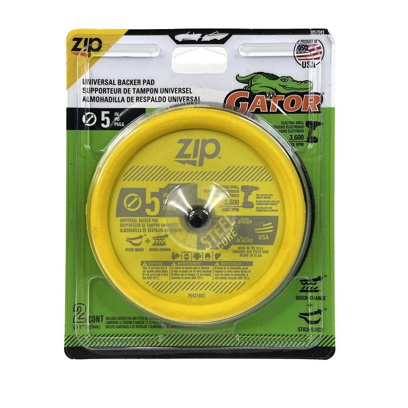 Gator 3057 Backer Pad, 5 in Dia, Foam