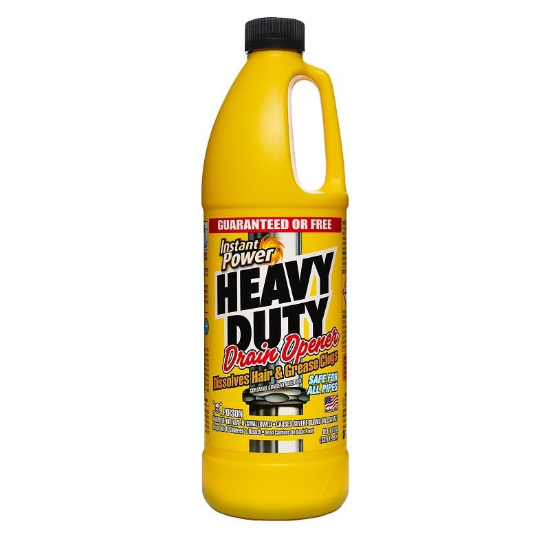 Instant Power 1870 Drain Opener, Liquid, Clear, Odorless, 1 L (Pack of 6)