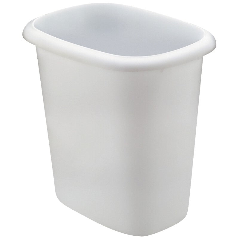 Rubbermaid FG295300 WHT Series Waste Basket, 7 in L, 10 in W, 9in H, 6 qt Capacity, Plastic, White