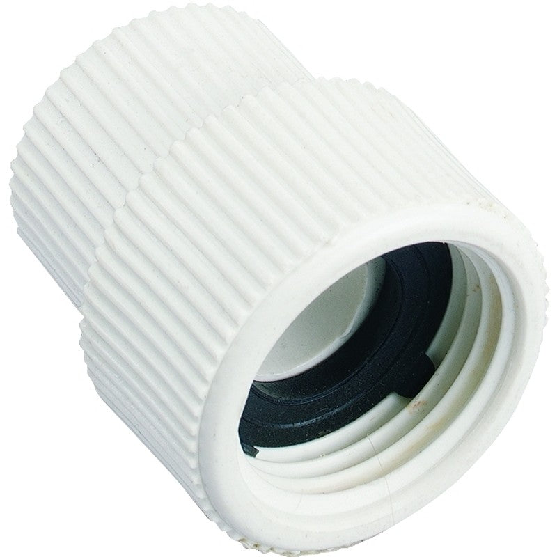 Orbit 53366 Hose to Pipe Adapter, 1/2 x 3/4 in, FNPT x FHT, PVC, White