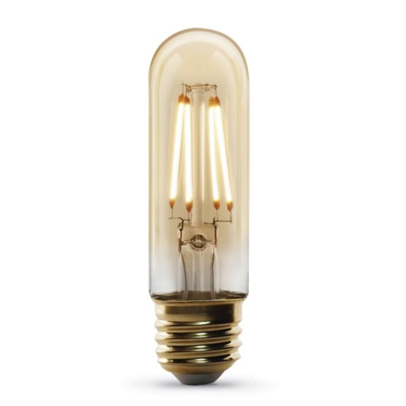 Feit Electric T10/VG/LED LED Bulb, Decorative, T10 Lamp, 40 W Equivalent, E26 Lamp Base, Dimmable, Amber (Pack of 4)