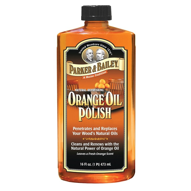 Parker & Bailey 510677U Oil Polish, 16 oz, Light Orange, Liquid, Orange