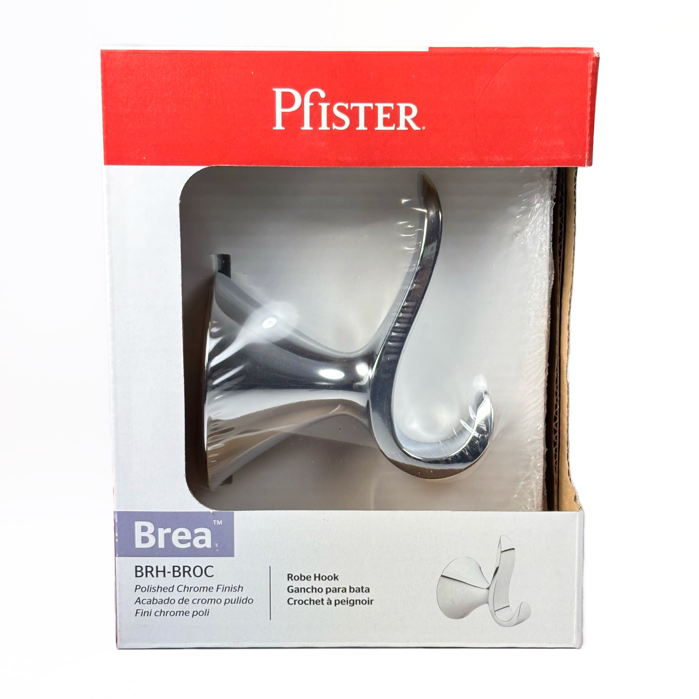Brea Robe Hook Polished Chrome