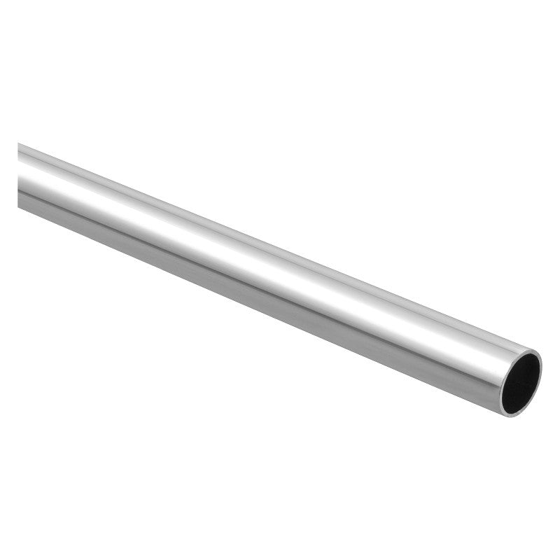 Stanley Hardware S820-076 Closet Rod, 1-5/16 in Dia, 6 ft L, Steel, Polished Chrome