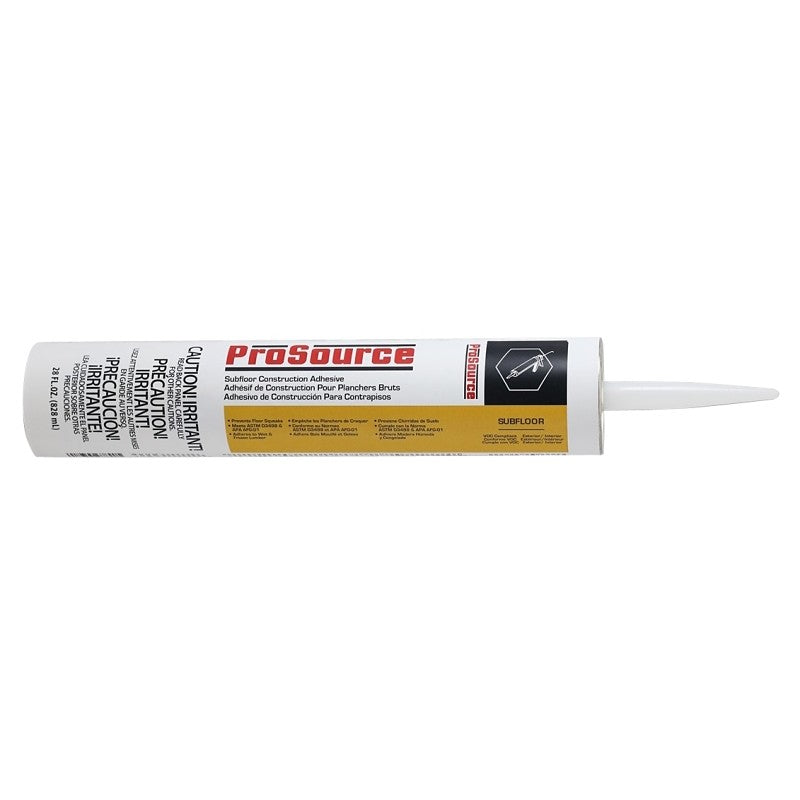 Prosource 27523 Subfloor Adhesive, 28 oz, Applicable Materials: Lumber (Pack of 12)