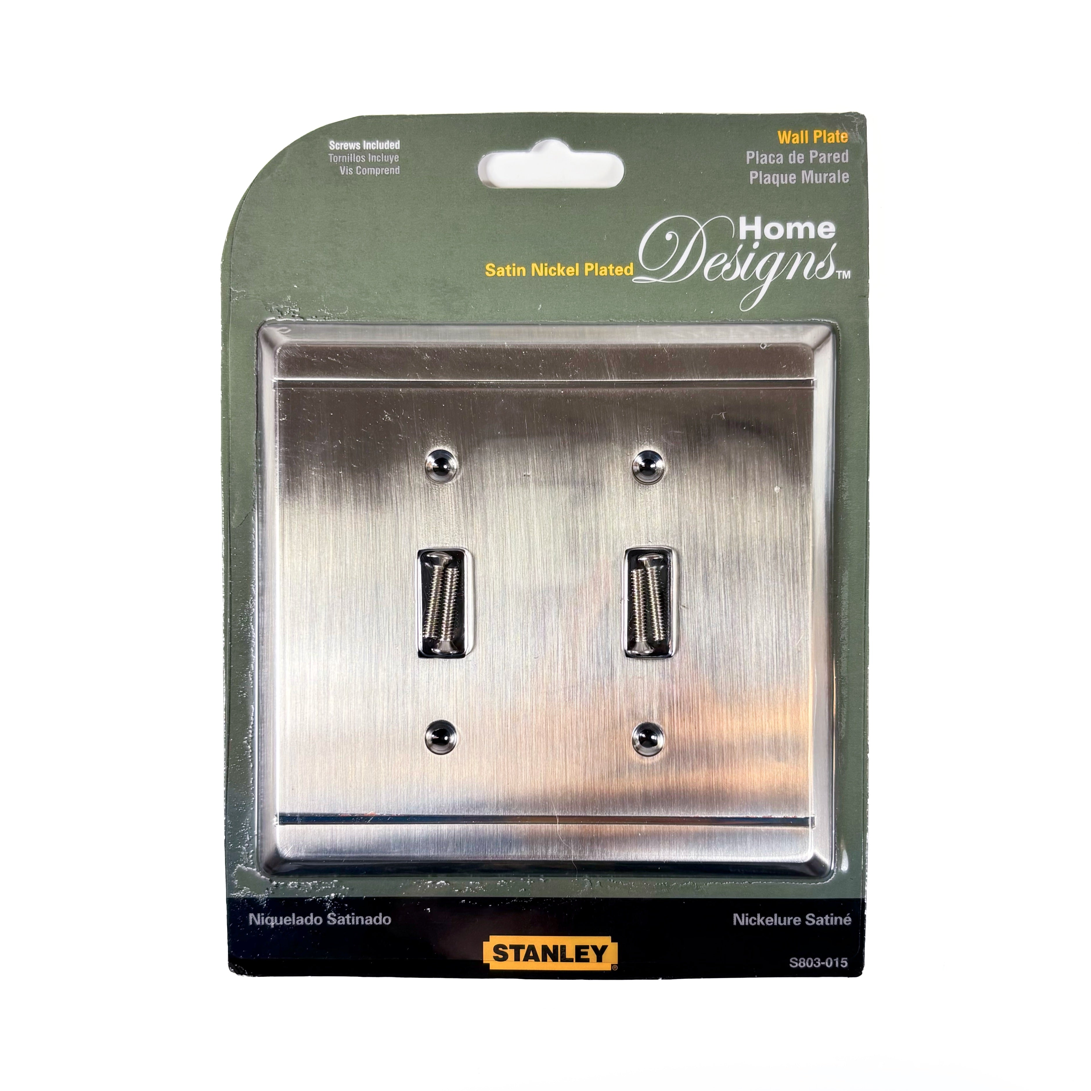 Franklin Double Switch Wall Plate Satin Nickel