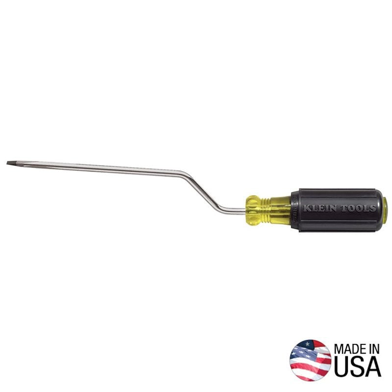 Klein Tools 670-6 Screwdriver, 3/16 in Drive, Rapi-Drive, 9-3/4 in OAL, 6 in L Shank, Rubber Handle