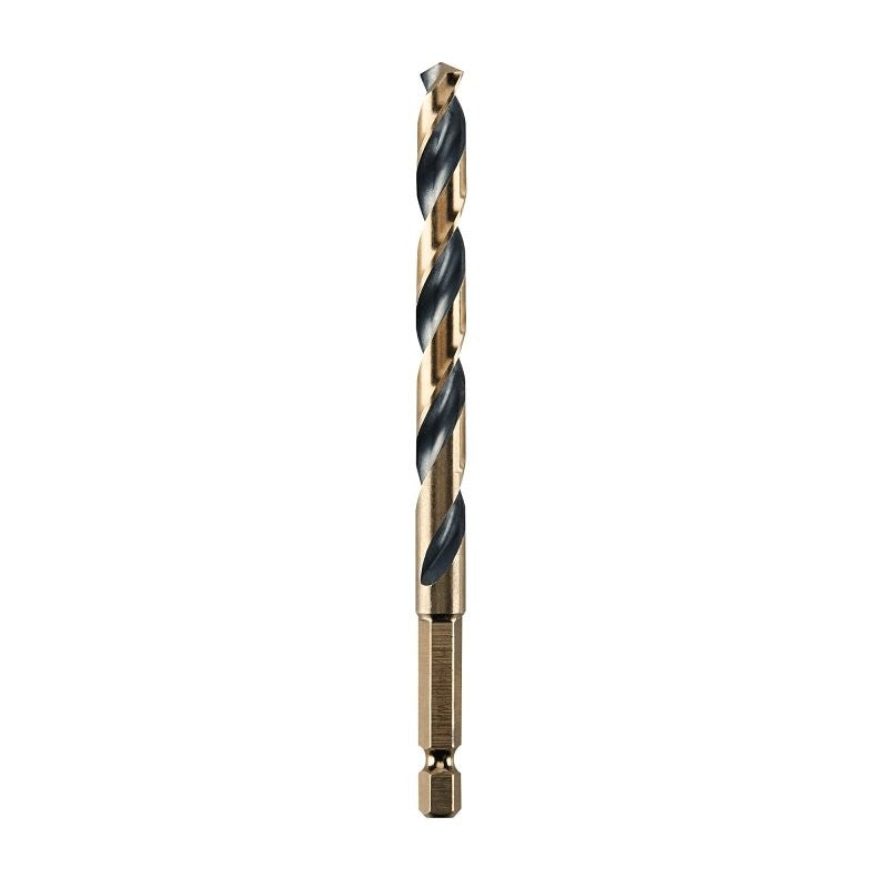 DEWALT DWA5021 Drill Bit, 21/64 in Dia, 4-3/4 in OAL, Heavy-Duty, 1/4 in Dia Shank, Hex Shank